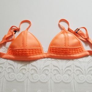 1T Triangl Orange/Peach bikini top XL